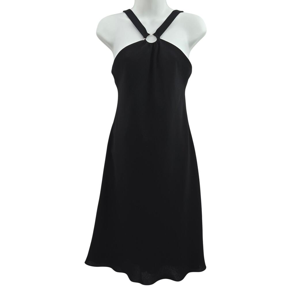 Evan Picone Vtg 90s Y2K Minimalist Baddie Elevated Staple LBD Party Midi Dress 8